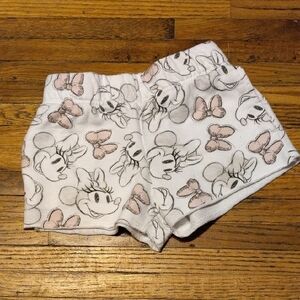 Disney White and Pink Minnie Mouse Kids Shorts